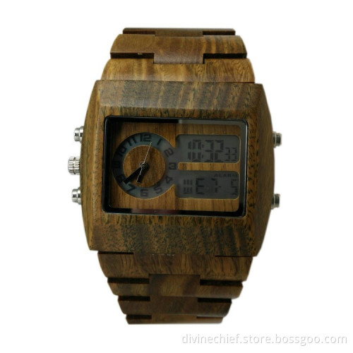 Make Custom Your Logo Wooden Wrist Watch, Luxury Men Waterproof Watch